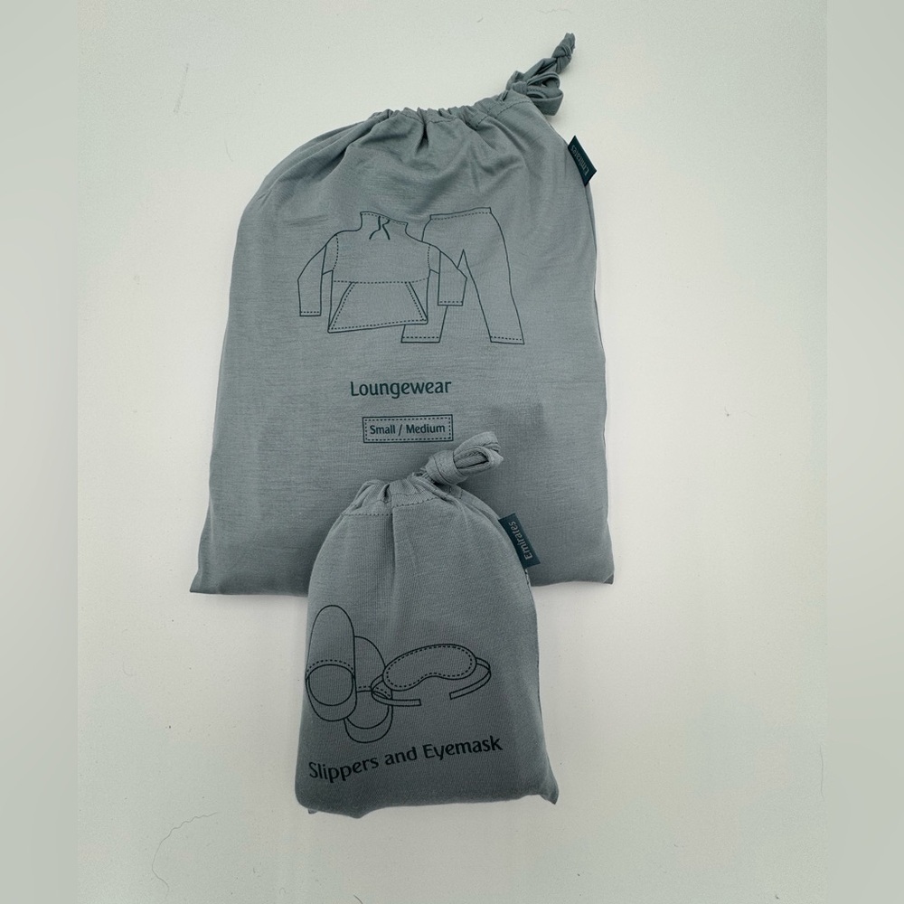 Emirates Business Class Loungewear Pajama Set in Blue Gray size S/M - Picture 8 of 8